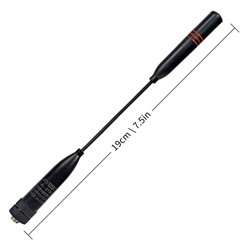 UAYESOK Walkie Talkie Antenna SMA Female Dual Band VHF UHF 144MHz 430MHz Handheld Aerial for 2m 70cm Baofeng UV-5R UV-9R BF-888S GT-3 UV-82 Retevis Kenwood Portable Amateur Ham Two Way Radio - Image 3