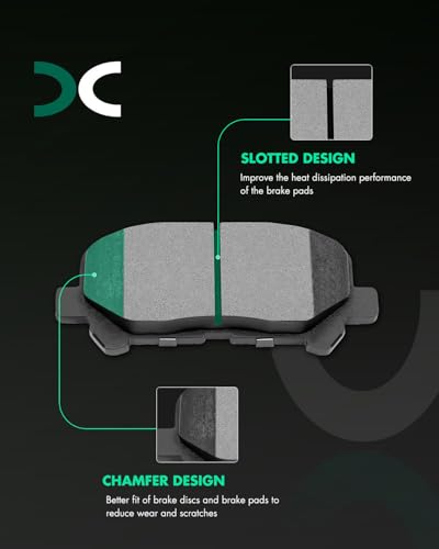 Image of SCITOO D1280 D1281 Ceramic Brake Pads Sets Front & Rear Replacement For Acura MDX 2007-2013,For Acura ZDX 2010-2013,For Honda Pilot 2009-2011