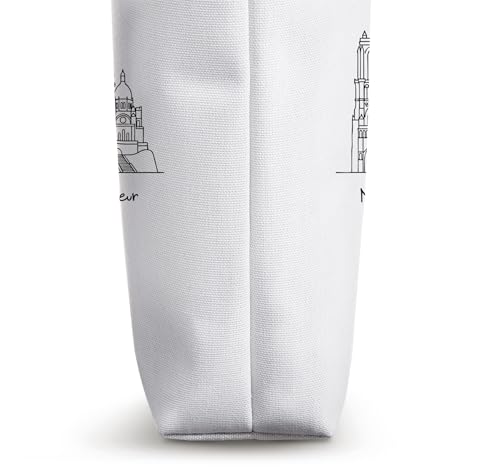 Bolso Tote con Estampado de Monumentos de París Francia miniatura 3