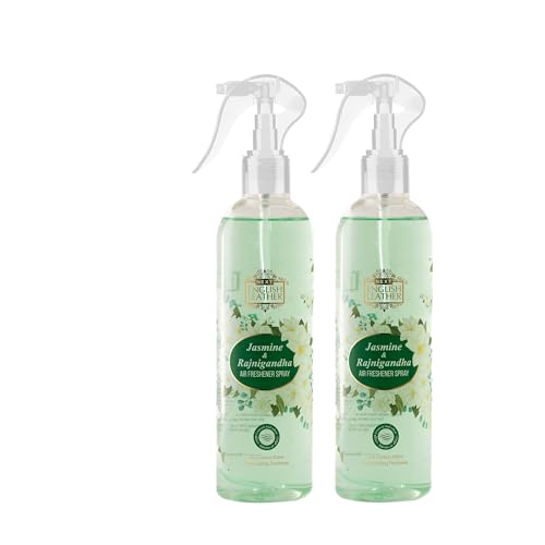 Image of Next Care English Leather Jasmine Air Freshener Spray for Home, Car & Office - 200 ml (Pack of 2) | Long Lasting Room Freshener with Natural Floral Fragrance | Gas-Free Deodorizer for Indoor Spaces