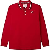 Pepe Jeans Jungen Vegas Polohemd, Rot (Royal Red), 16 Jahre