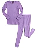 dELiA*s Baby Girls' Thermal Underwear - 2 Piece Waffle Knit Top and Long Johns (Infant/Toddler), Size 2T, Lavender