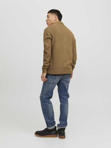 Image of JACK & JONES Men Acrylic Blend Collared Neck Casual Sweater