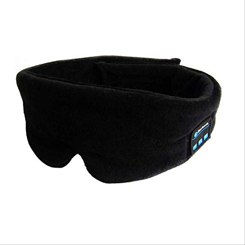 Wireless Stereo Bluetooth Headset Schlafmaske Telefon Stirnband Soft Sleep Ohrstöpsel Schlaf Augenmaske Musik Headset Schwarz