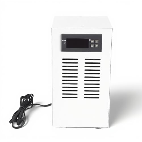 Refroidisseur D'aquarium, Petit Refroidisseur d'eau Hydroponique Silencieux de 5,28 Gal/20 L, Système de Refroidissement D'aquarium Domestique pour Eau de Mer...