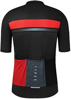 GCRFL Cycling Jersey Men Shorts Sleeves Road Bike Jersey Bicycle Tops Shirt, Zipper Pocket UPF 50+ Lightweight PRO Race Fit