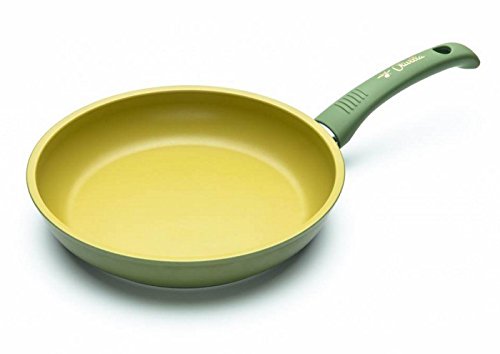 Olivilla OL6320 - Sartén antiadherente al aceite de oliva 100% fabricada en Italia, aluminio, verde oliva, 37 x 21 cm