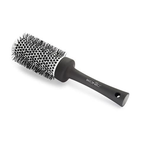 Image of Ikonic Professional Blow Dry Hair Brush with Ionic Techonology for Frizz-Free Styling, Curling, Volumizing & Waves for Women & Men, All Hair Types, Salon & Personal Use - BDB 43 BLACK + WHITE