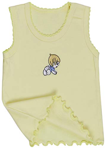 ToBeInStyle Girls' 4 Pack Ruffle Hem Tank Tops - Baby - 3-6 Months
