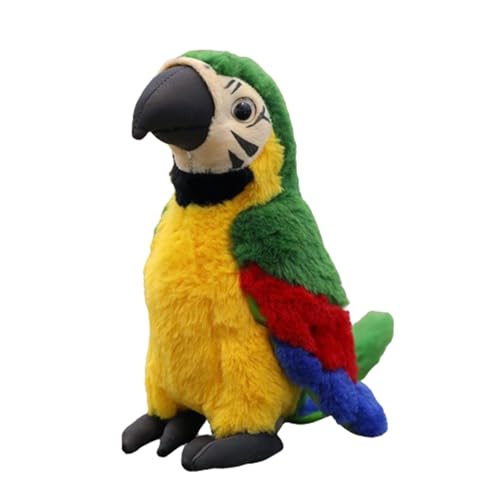champracer Plüschvogel Papagei Kinders Weiches Kuscheliges Plüschtier für Kinder 30cm Länge Blau Gelber Ara Papagei Parrot Plüsch Spielzeug für Kinder Mädchen Jungen (30 cm Grün)