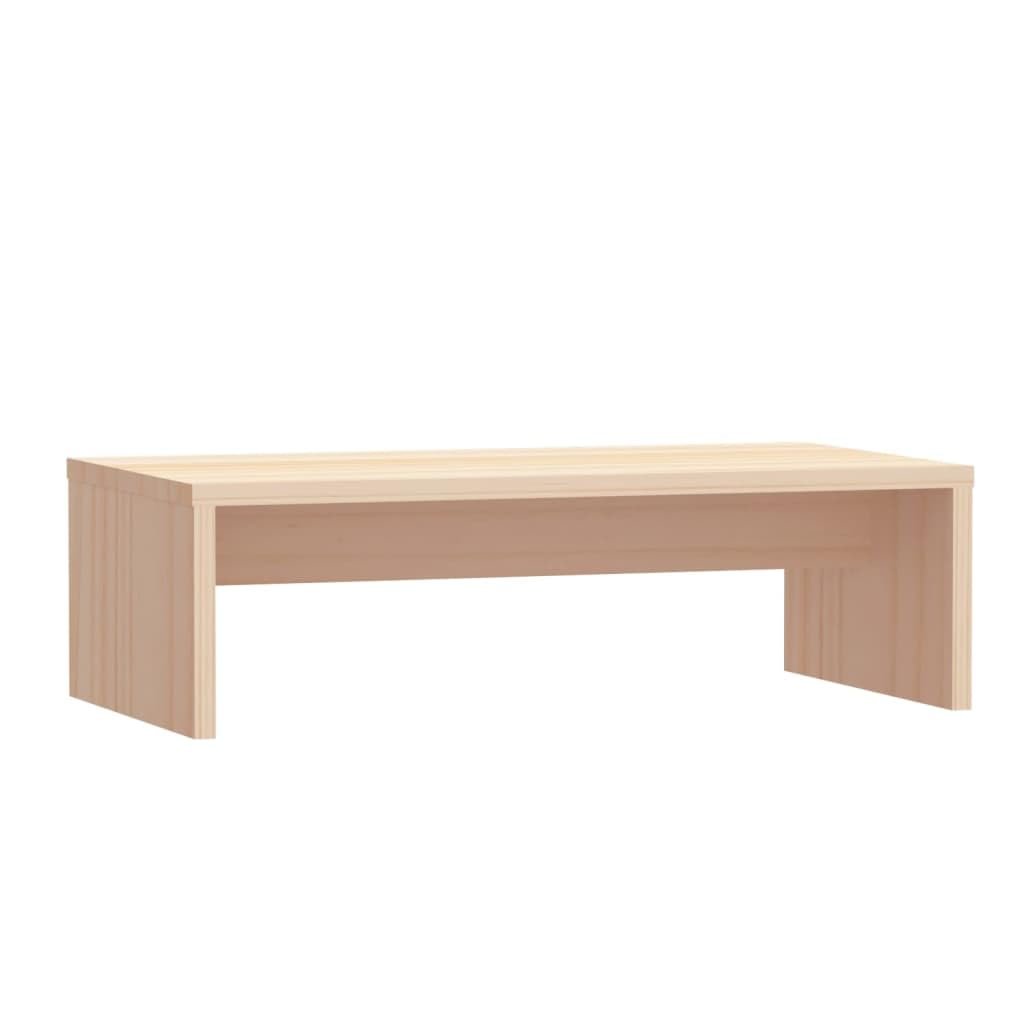 TABOJS Supporto TV ergonomico in Legno, Supporto per Monitor in Pino con Contenitore, 50x27x15 cm, Ideale per Ufficio e Soggiorno, migliora Il Comfort e la nizzazione