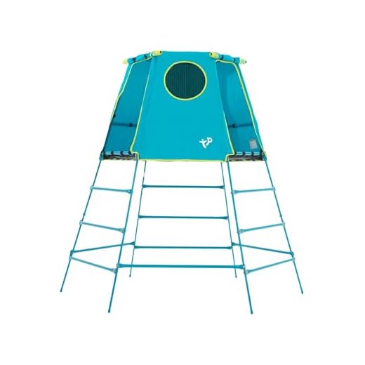 TP Toys Explorer 2 Climbing Set Jungle Gym with Platform and Tent, Blue