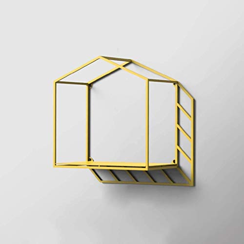 Étagères flottantes cubes en métal jaune taille E pour rangement mural - 2