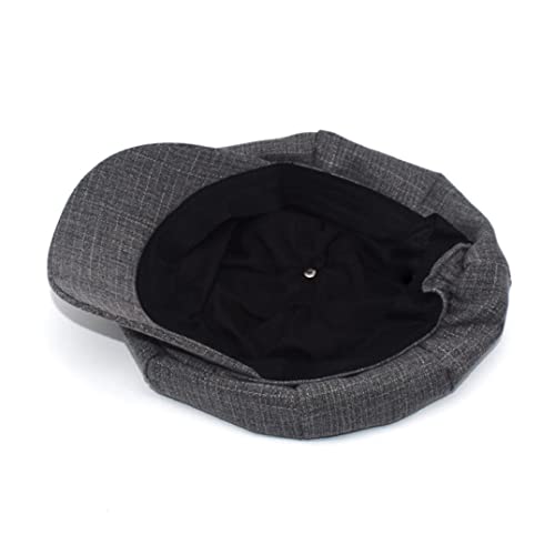 Cotton Octagonal Hat Fashion Newsboy Cap For Men Women Vintage Casual Bucket Hat Retro Beret Cap Grey #TOP3