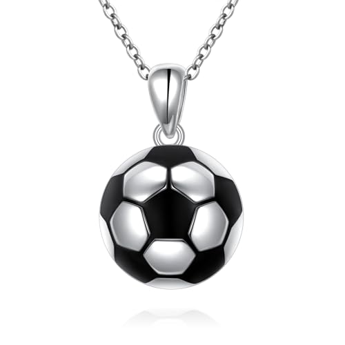Collier football en argent 925 Flyow pendentif Coupe du Monde
