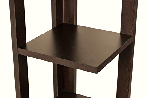 Image of BLUEWUD Albert Engineered Wood Wall Decor Floating Shelf Display Rack Decorative Hall Decor for Living Room Home Furniture, 6 Shelves (Wenge)