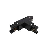  Conector T riel trifásico negro