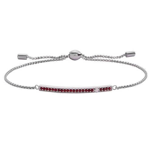 Image of Alex and Ani Pave Bolo Birthstone Bracelet - Stainless Steel Gold /Silver, Perfect for Stacking, Adjustable Birthstone Bracelet for Women, Ideal Gift Jewelry