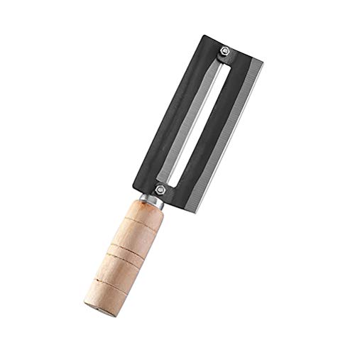 Sugarcane Peeler Knife Carbon Steel Blade with Wooden Handle Peeling Tool for Sugar Cane (As Shown)