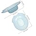 TEHAUX Portable Sitz Bath Basin for Postpartum Care and Relief, Blue Pattern Design, Home Sitz Bath for Pregnant Women and Elderly, Toilet Seat Compatible, Medical Wash Basin
