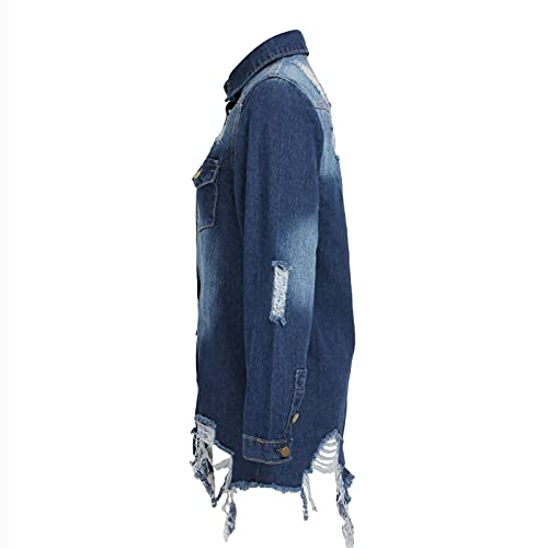 Winter Denim Jacket For Women Casual Classic Distressed Butterfly Jean Trucker Jacket Long Sleeve Oversized Jackets #TOP5
