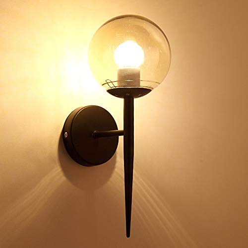 Appliques murales modernes à diffusion de lumière homogène avec globe transparent - 3