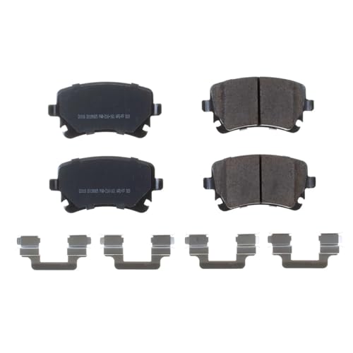 Image of PowerStop Rear Brake Pads for Audi A6 Quattro 2005-11 |A8 Quattro 2004-10 |RS4 2007-08 |RS6 2003-04 |S4 2004-09 |Audi S6 2007-11 - Z17 Ceramic Brake Pads with Installation Hardware, 17-1018