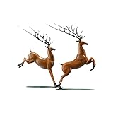 Pure Copper Deer Statue, Deer Figurine, Deer Sculpture, Deer Figure, Sika Deer Figurines for Wealth Luck, Feng Shui Gift, Feng Shui Statue, Feng Shui Decor, Collectible Deer Decor, Deer Gifts