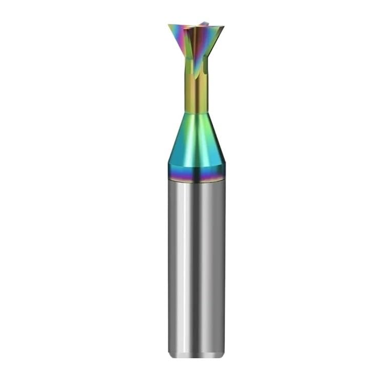 1 szt. 3-20 mm frez do jaskółczego ogona z węglika spiekanego, 30 45 60 stopni, narzędzie CNC, stal wolframowa metalu, trzpieniowy aluminiowy(7X60,Aluminium45 degree)