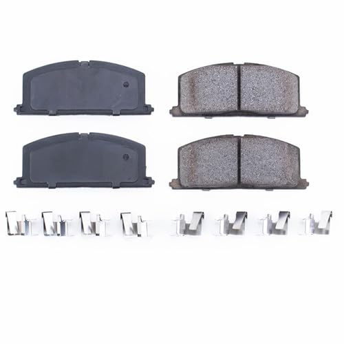 Image of PowerStop Front Brake Pads for Chevrolet Nova 1985-88 |Geo Prizm 1989-92 |Toyota Camry 1983-86 |Celica 1986-91 |Corolla 1984-92 - Z17 Ceramic Brake Pads with Installation Hardware, 17-242