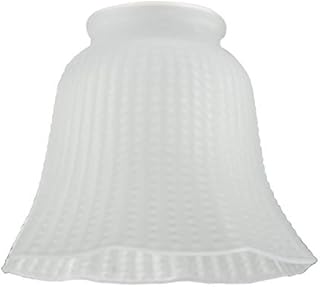 Westinghouse Lighting Frosted Ribbed Bell Shade, 12 cm - White