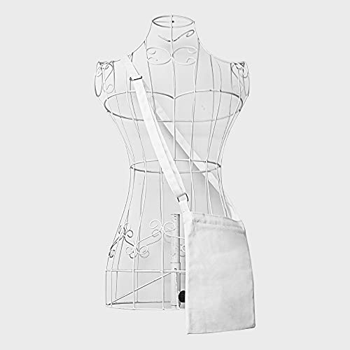Muka 4 Pack Small Crossbody Canvas Zipper Bag, 7 x 9 Inch White Bag for DIY Craft - Thumbnail 7
