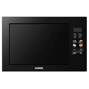 KB ELEMENTS Einbaumikrowelle 60 cm | Einbau Mikrowelle 25 Liter | Full Touch | 1200W Grill | Glasrahmen | Edelstahl | inkl. Grillrost und Drehteller