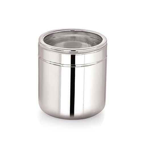 Image of Sizzle Flash Stainless Steel Canisters /Dabba /Storage Container for kitchen with See Through Lid 850 ML - 1pcs