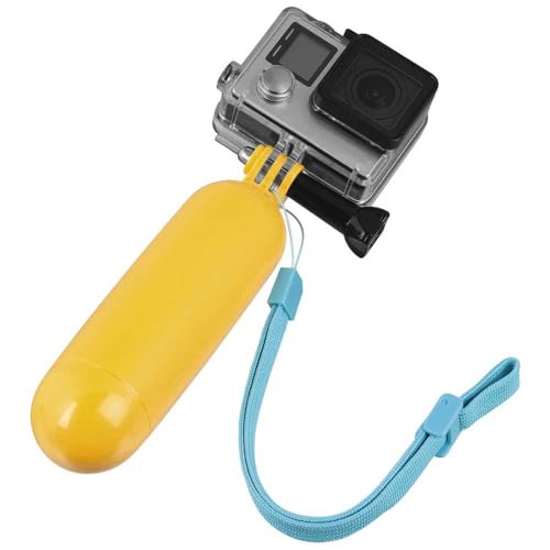 Hama Schwimmgriff f&uuml;r GoPro Actioncam, Auftriebshilfe mit Handschlaufe, gelb