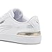 PUMA Womens Vikky V3 Metallic Shine Lace Up Sneakers Shoes Casual - White - Size 6.5 M