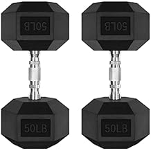 RitFit Rubber Coated Hex Dumbbell Set with Rack, 5-780LB for Home Gym Strength Training, Anti-Slip Knurled Handle, Hexagon Anti-Roll, Heavy-Duty Storage Rack