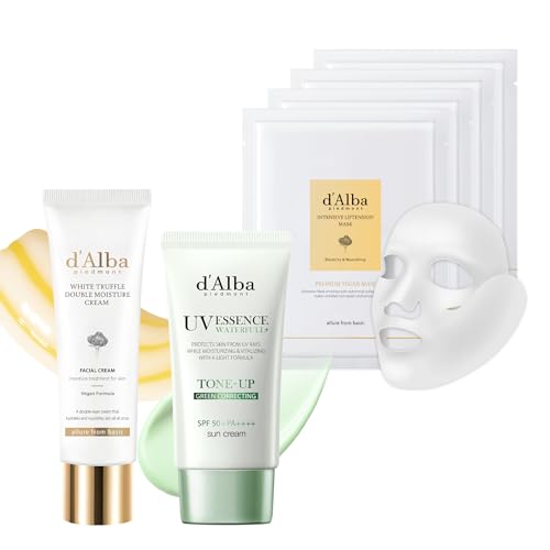 [d'Alba����] 3��Z�b�g/�W���X�L���P�A�Z�b�g ���C�X�`���[�N���[�� + ���t�e���V�����}�X�N + �g�[���A�b�vUV �ێ� �i�C�g�N���[�� �Z���� �e�� �������� �V�[�g�}�X�N ���Ă��~�� SPF50+ ���ω��n �؍��R�X�� ���B�[�K��