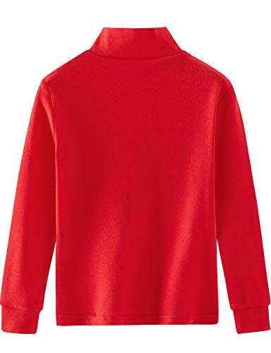 Image of Spring&Gege Little & Big Kids Soft Cotton Long Sleeve Mock Turtleneck Shirts