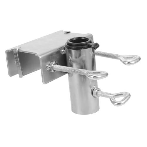 Soporte de sombrilla para balcón y terraza con abrazadera metálica estable 2