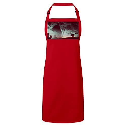 Tablier cuisine premium rouge geek jeux vidéo nerd accessoire cuisson Boss Level 666