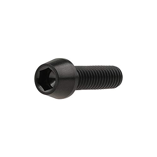 Image of Titanium Ti Bolt M5x9 16 18 20 25 30 35 40 45 50 55 60mm Tapered Head Screws Pack of 4 (M5x16mm, Black)