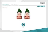 DIGITUS LAN Kabel Cat 6 – 1 m – S/FTP Geschirmt – Grün – Ansicht 2
