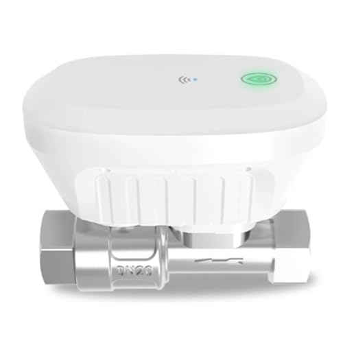 Bortivier Valvola per Acqua Tuya Smart WiFi Contatore 'Acqua Portata 'Acqua Temperatura 'Acqua Regolatore di Visualizzazione Controllo APP Intelligente SPINA UE