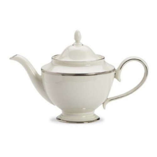 Lenox Teapot Tuxedo Platinum, Ivory