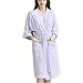 Produktbild DUJUN Damenbademantel, Kleid aus 100% Baumwolle, (M bis XL) 2 Taschen, Gürtel - weicher und bequemer dünner Bademantel, Spa-Hotel-Pyjama   lila    XL