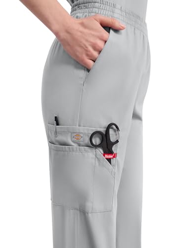 Image of Dickies EDS Signature Scrubs for Women, Elastic Waist Pull-On Cargo Pants for Women in Soft Brushed Poplin - 86106