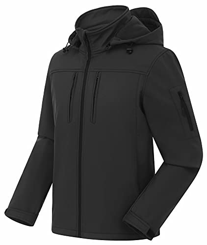 CREATMO Men's Softshell Military Jacket with Hood