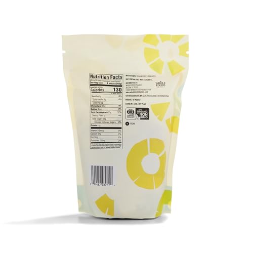 Image of 365 by Whole Foods Market, Organic Unsweetened Dried Pineapple, 8 Ounce (Pack of 2)