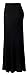 URBAN K Womens Basic Foldable High Waist Regular and Plus Size Maxi Skirts Black
